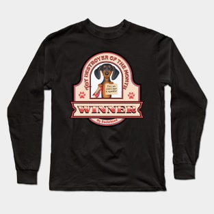 Dachshund-Attitude of the Month Winner Long Sleeve T-Shirt